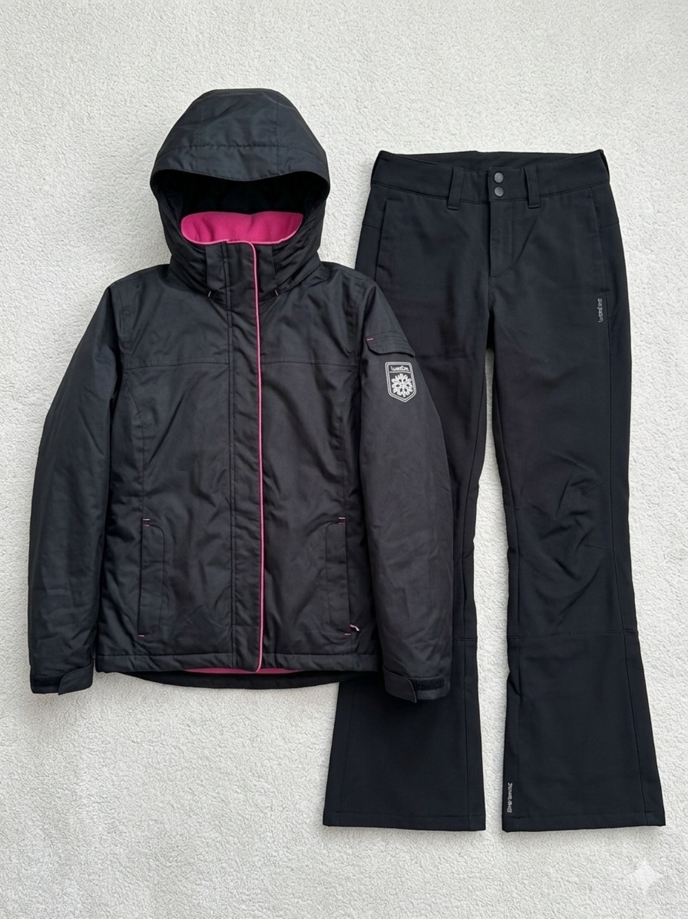 Wed'ze by Decathlon Ski Snowboard Jacket & Pants Set Black Pink Women's Size S